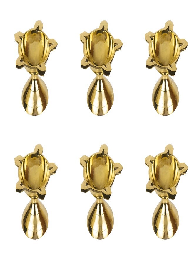 Spillbox مصباح زيتي تقليدي من النحاس الأصفر من Spillbox للطقوس الدينية | زينة وهدايا للطقوس الدينية المنزلية | FSDL-S- (6) - Image 1